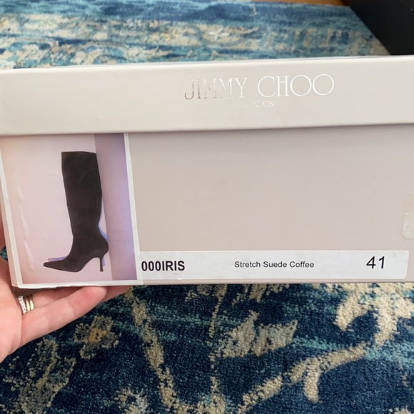 NWT Jimmy Choo Brown Suede Knee-High Boots - Picture 4 of 4